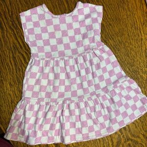 Gap Kids Pink and White Checkered Dress 4T